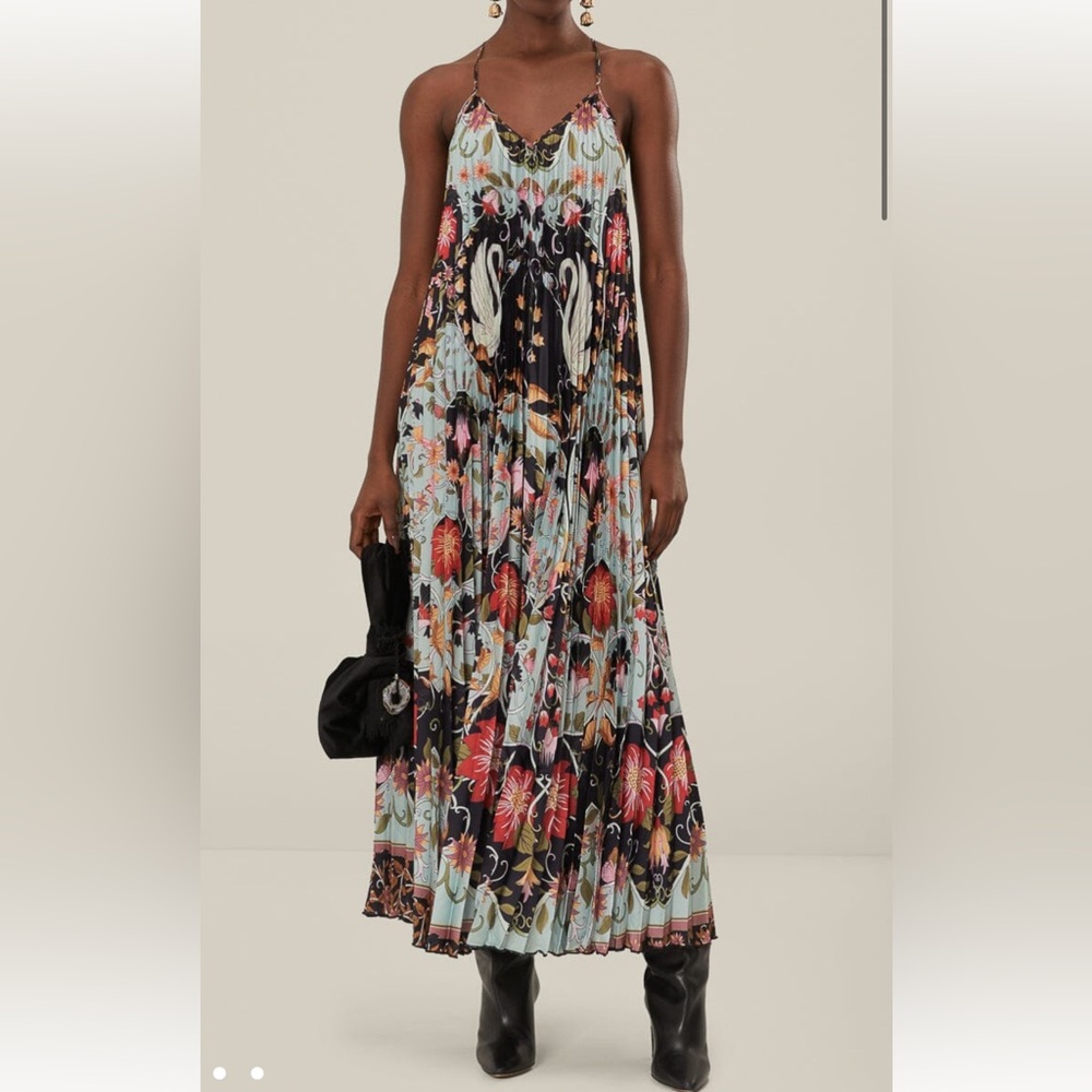 Farm rio pleated maxi dress size xs